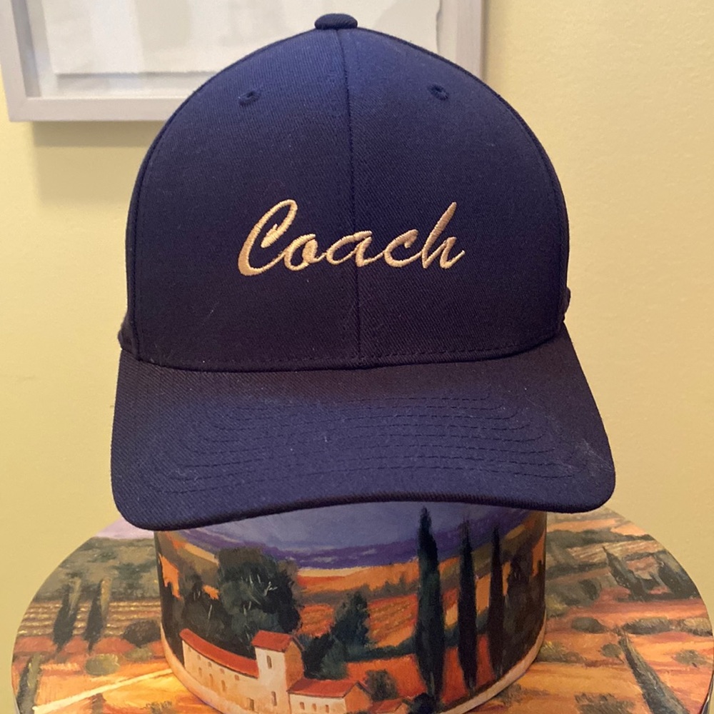 Baseball Cap “Coach”. NEW!  Dark Navy with Gold